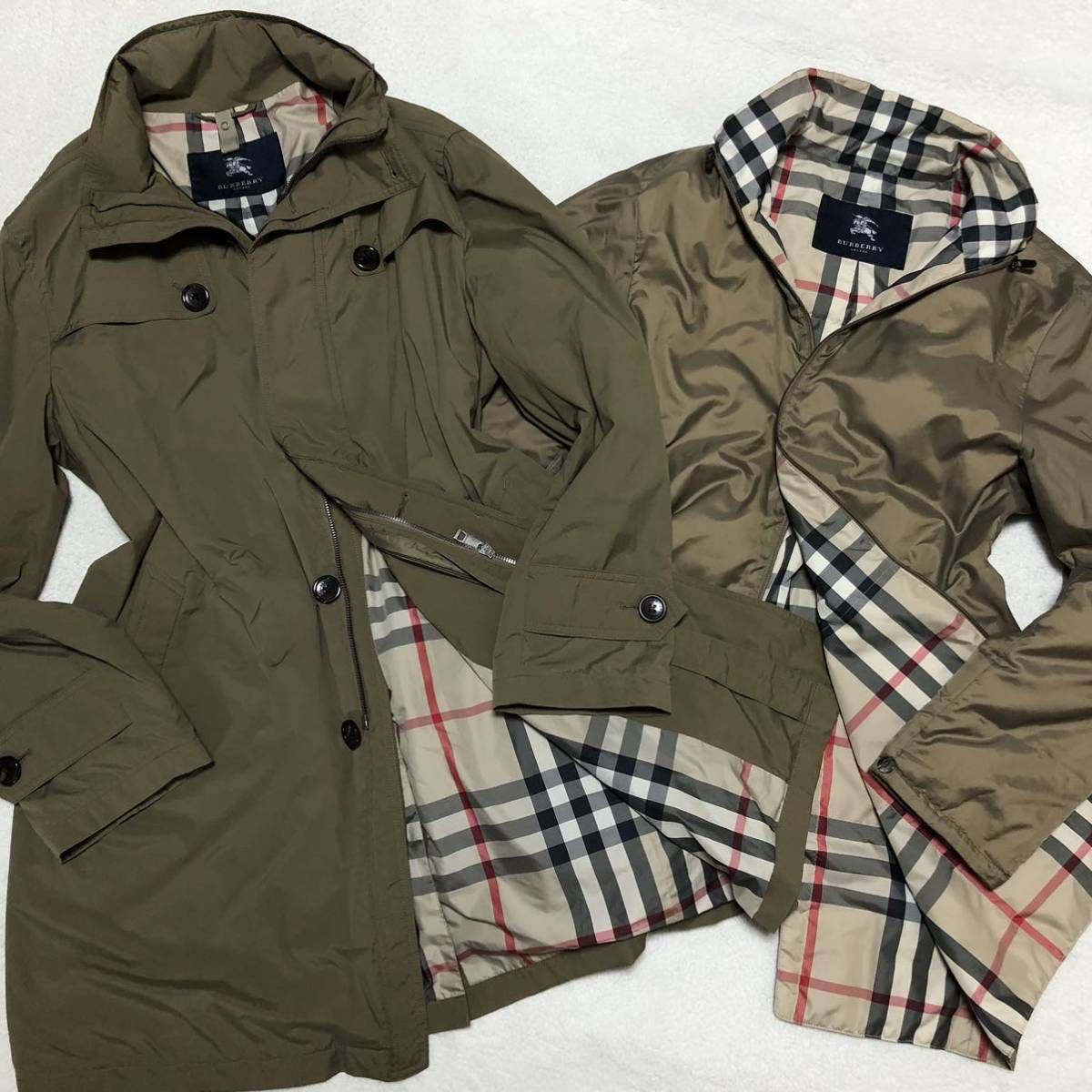 ステンカラーコート バーバリーロンドン BURBERRY ブラウン 裏地ノバ