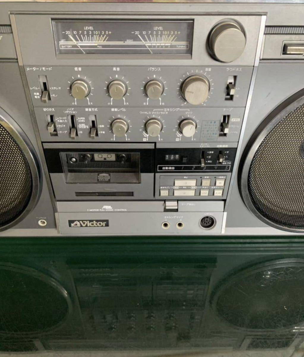 VICTOR ビクターRC-M90 FM/AM ステレオ カセットコーダーラジカセ 昭和