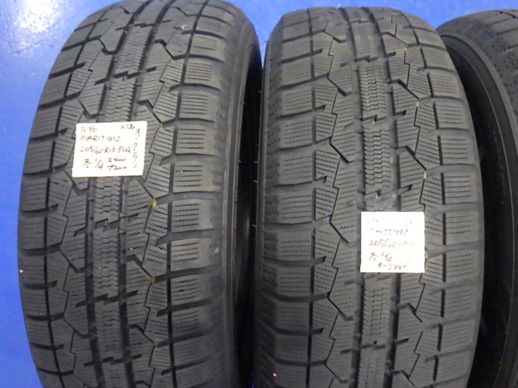 25年製‼️バリ溝‼️TOYO 205/60R16 アルミセット④ 2021年製】205/60R16 スタッドレス TOYO トーヨー GARIT GIZ 4本