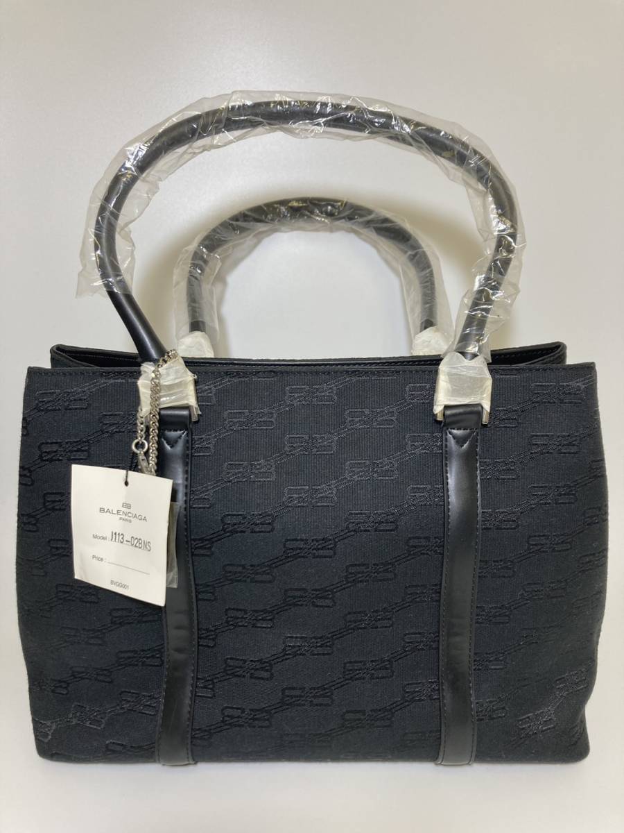 BALENCIAGA BBロゴ ハンドバッグ ブラック ☆未使用品☆ バレンシアガ ハンドバッグ BALENCIAGA バッグ