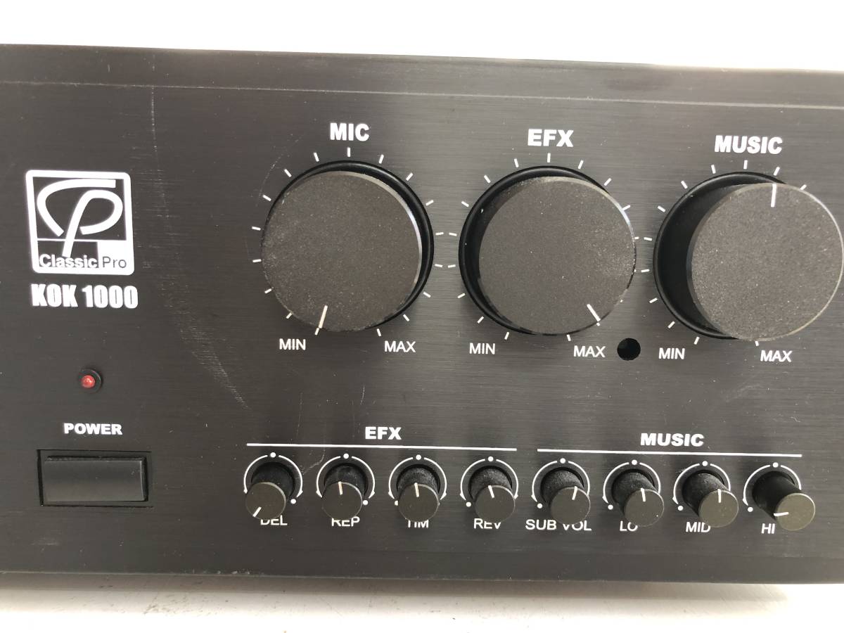 1円スタート☆通電確認済み☆CLASSIC PRO KOK1000 カラオケアンプ