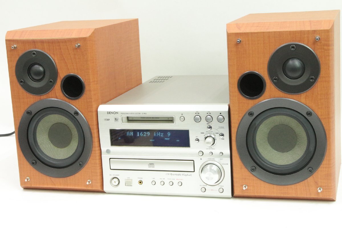 値下げ DENON D-MG33 MD/CDコンポ スピーカー付き DENON D-MG33