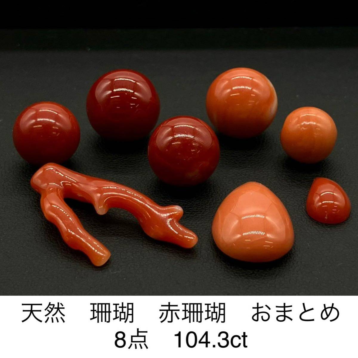 天然　珊瑚　赤珊瑚　おまとめ　（　さんご　サンゴ　） 8点 104.3ct 3049S