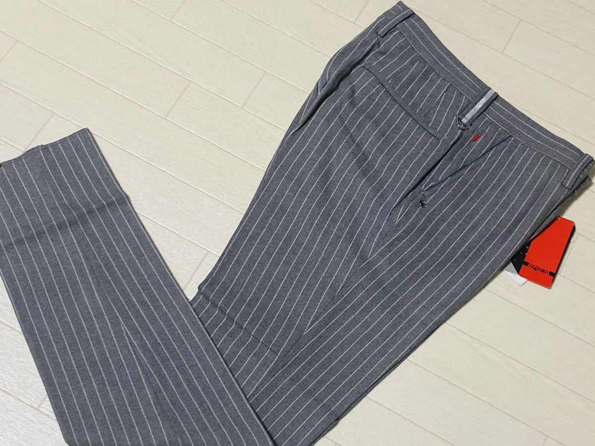 大得価，最新作 ホンマ ゴルフ ストライプ柄 起毛 保温 インビジブルスタビライザー搭載 ストレッチ テーパードパンツ/秋冬/グレー/w88(88cm～)｜売買されたオークション情報、yahooの商品情報をアーカイブ公 パンツ、スラックス