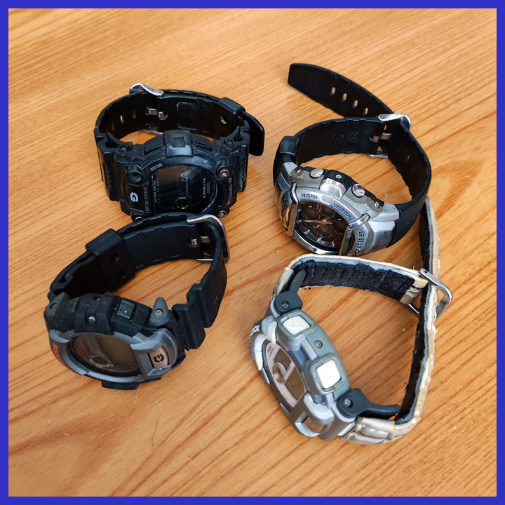 中古◆ジャンク腕時計◆CASIO(カシオ)G-SHOCK◆4個まとめて◆アナデジ/他◆アンティーク◆コレクション◆YS1102