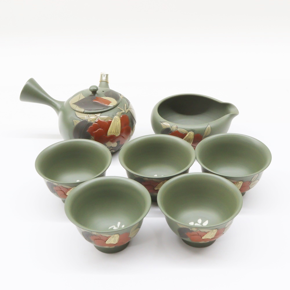 常滑焼？茶器セット 昭和レトロ 古董 当時物 40年前の常滑焼茶器