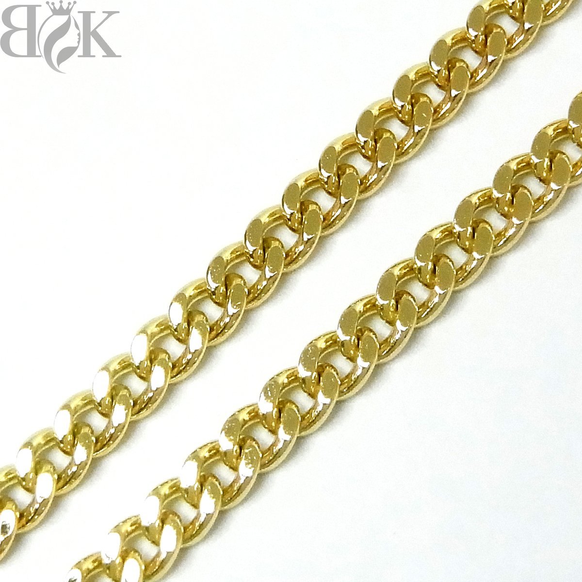 推定未使用品 K18 喜平 2面シングル ネックレス 造幣局検定刻印 10.0g 全長：41cm 幅：2.5mm イエローゴールド ∞