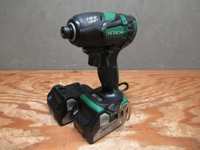 Hitachi 日立 コードレス静音インパクトドライバー WHP18DBL バッテリー BSL1830 18V 2個 管理5Y1106E-A02