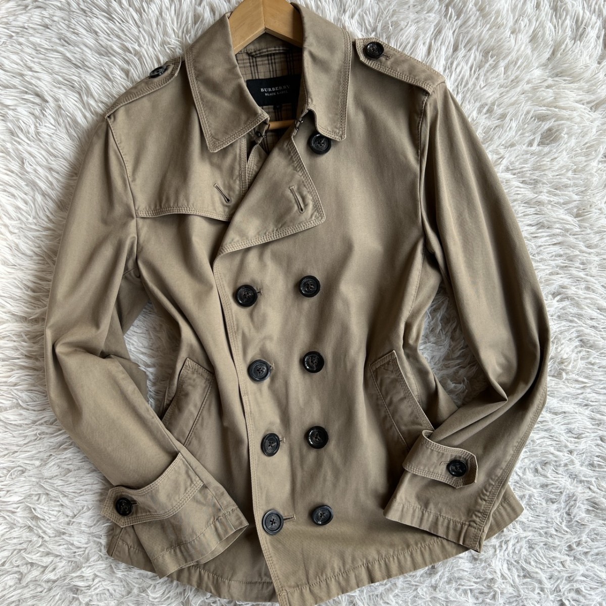 バーバリーブラックレーベル　トレンチコート M 　ダークベージュ BLACKLABEL トレンチコート ベージュ メンズM BURBERRY BLACK LABEL