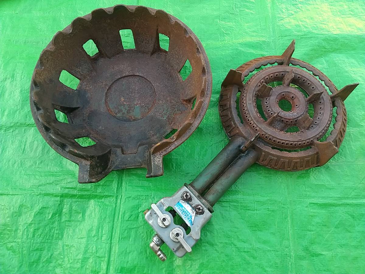 厨房 鋳物コンロ 2連 LPガス SHOEI ③ SHOEI 業務用鋳物コンロ