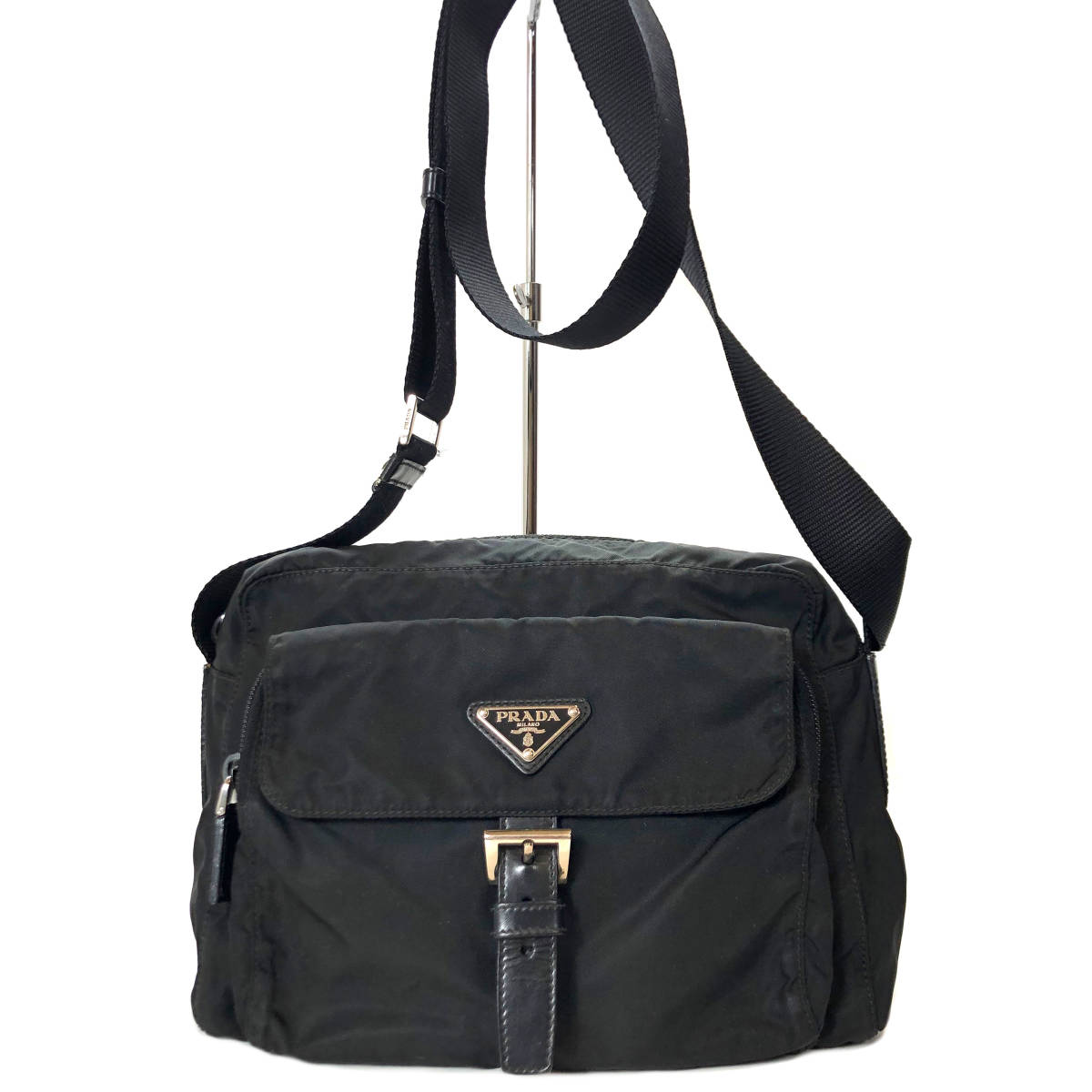 PRADA プラダ ショルダーバッグ ナイロン ブラック プラダ PRADA 