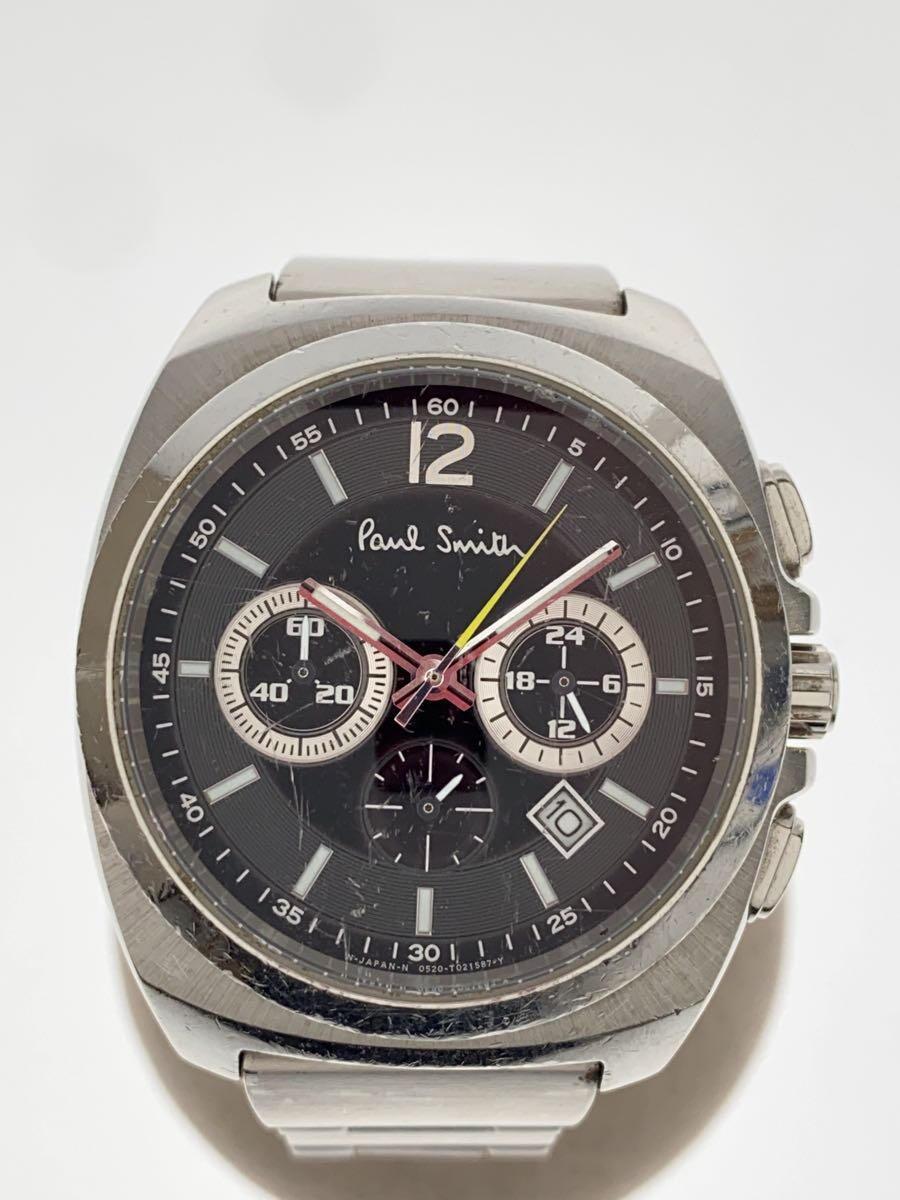 Paul Smith◆クォーツ腕時計/アナログ/ステンレス/BLK/SLV/0520-T011519