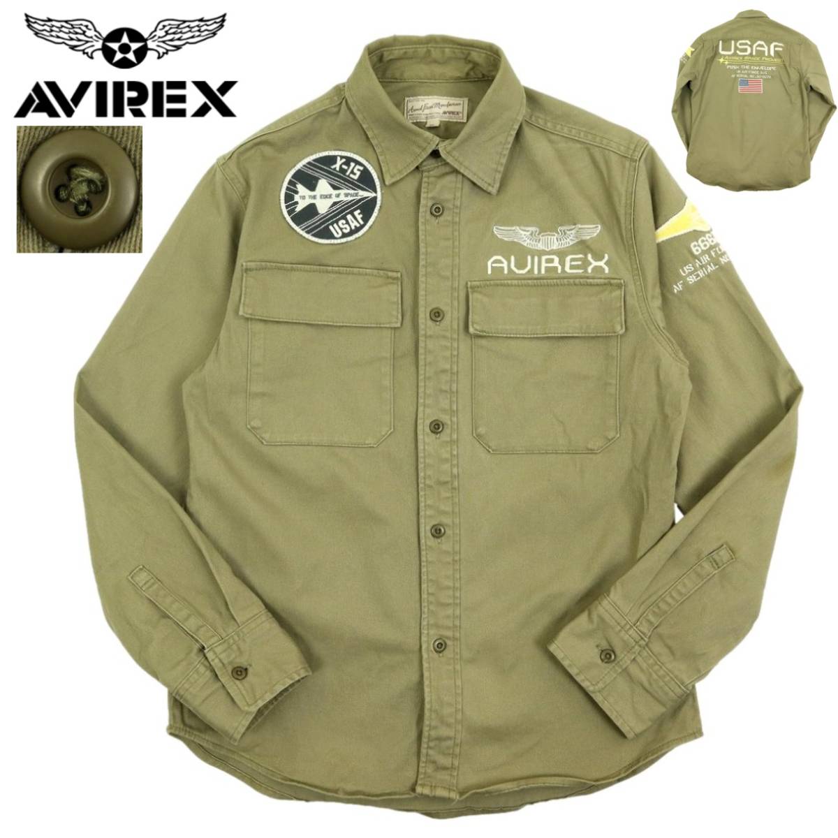 AVIREX アビレックス 長袖シャツ 長袖 トップイズム TopIsm 