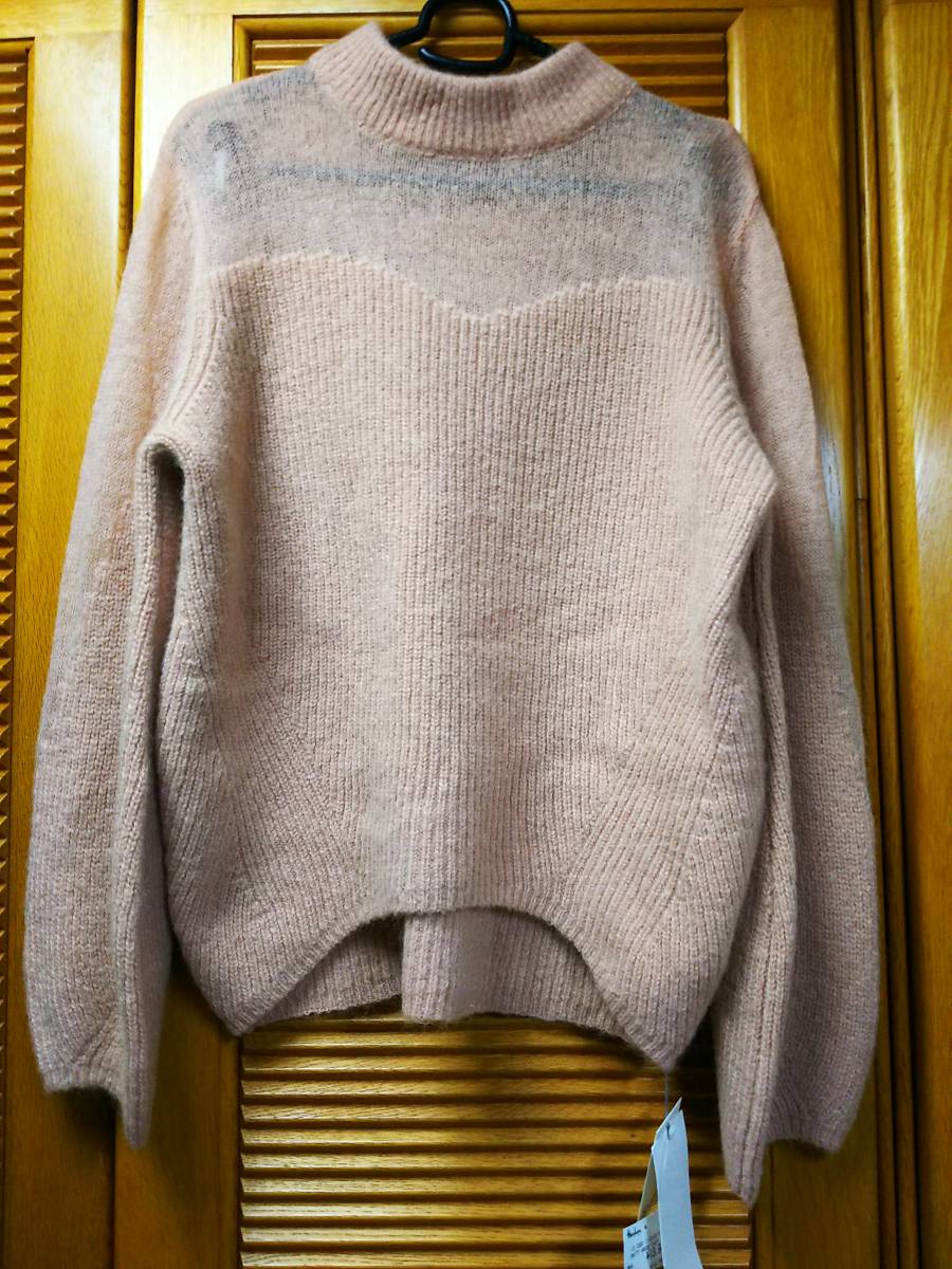 新品タグ付き SNIDEL スナイデル デコルテシアーニットプルオーバー ピンク