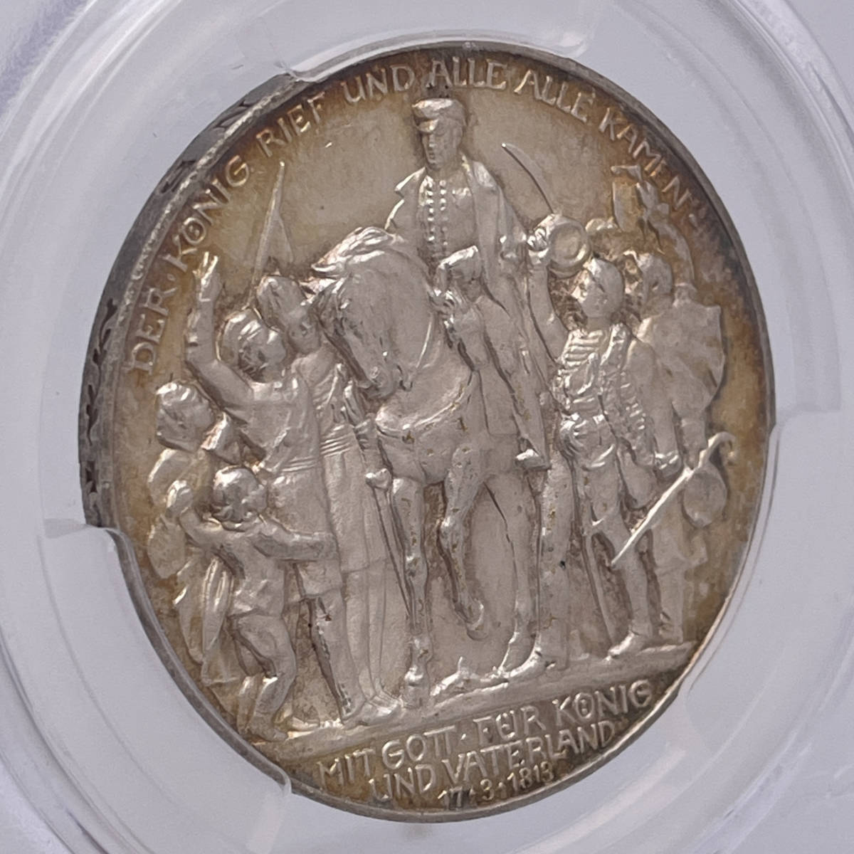 1910-A 独 プロイセン 3マルク銀貨 PCGS AU53 ドイツ帝国 プロイセン