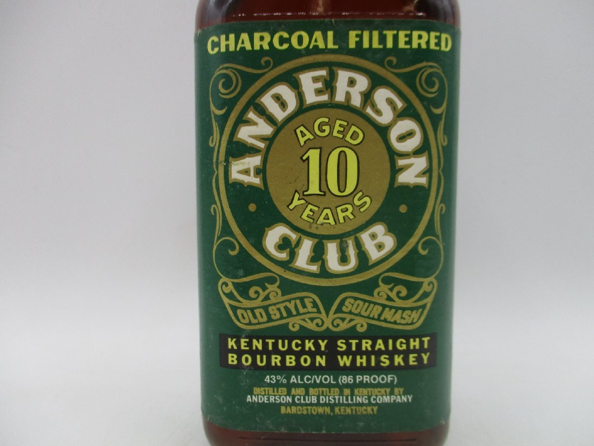 ANDERSON CLUB 10年 アンダーソン クラブ バーボンウイスキー 未開封