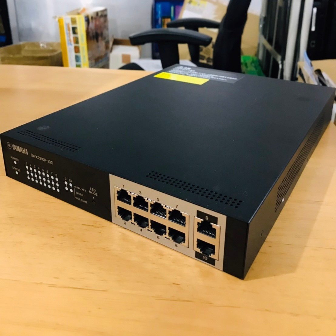 443【通電OK】YAMAHA SWX2210P-10G スマートL2 PoE スイッチ switch 10ポート Web GUI VLAN LANマップ ネットワーク ヤマハ