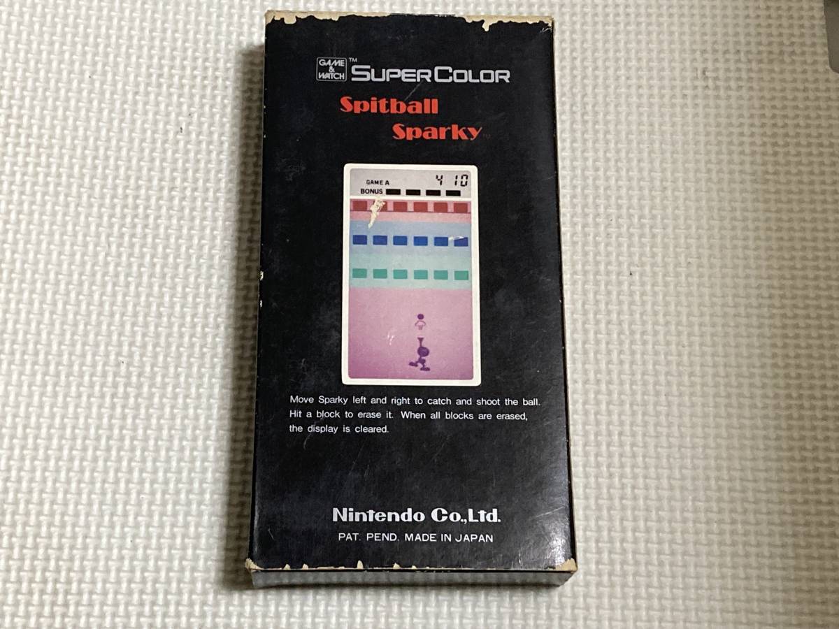 任天堂 GAME&WATCH SPITBALL SPARKY スピットボールスパーキ BU-201 