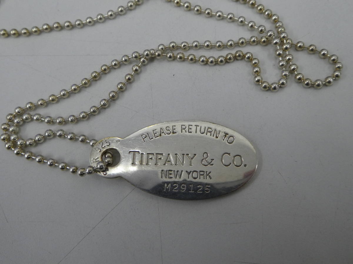 低価，SALE Tiffany & Co. ティファニー リターン トゥ オーバル タグ ネックレス シルバー 925 箱付き 品 1円スタート(リターントゥティファニー)｜売買されたオークション情報、yahooの商品情報をアーカ ネックレス