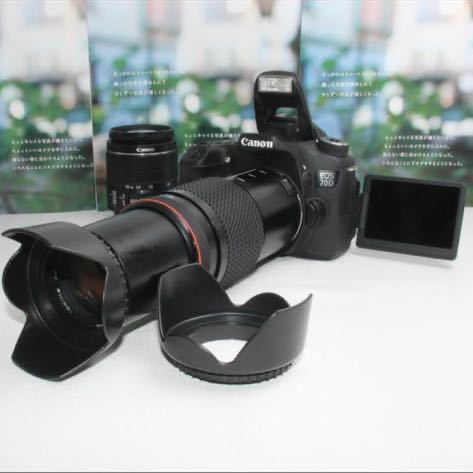 予備バッテリー付きCanon EOS 70D 超望遠ダブルレンズ EOS 70D 