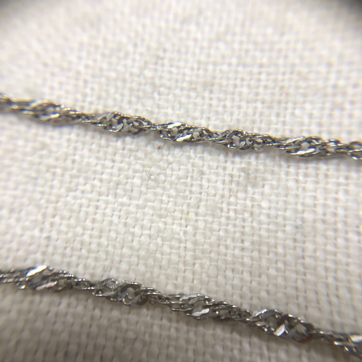 ネックレス ペンダントチェーン プラチナ850 Pt850 プラチナ スクリュー チェーンネックレス 全長40cm 重量2.9g