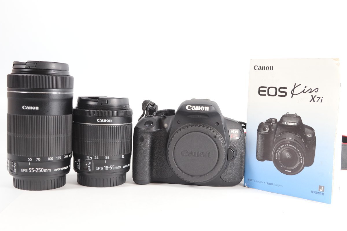 Canon キャノン EOS KISS X7i ボディ バッテリーなし EFS 18-55mm 0.25 