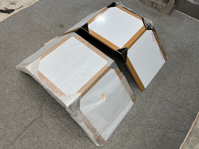 鏡面ステンレス リアフェンダー 2t/3t ワイド キャンター エルフ