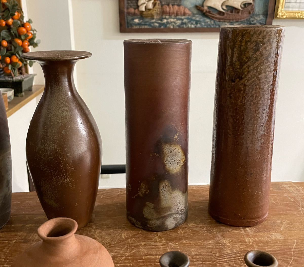 SALE，限定セール】 1st287 備前焼 花入 花器 壺 11点 在銘有り 古美術