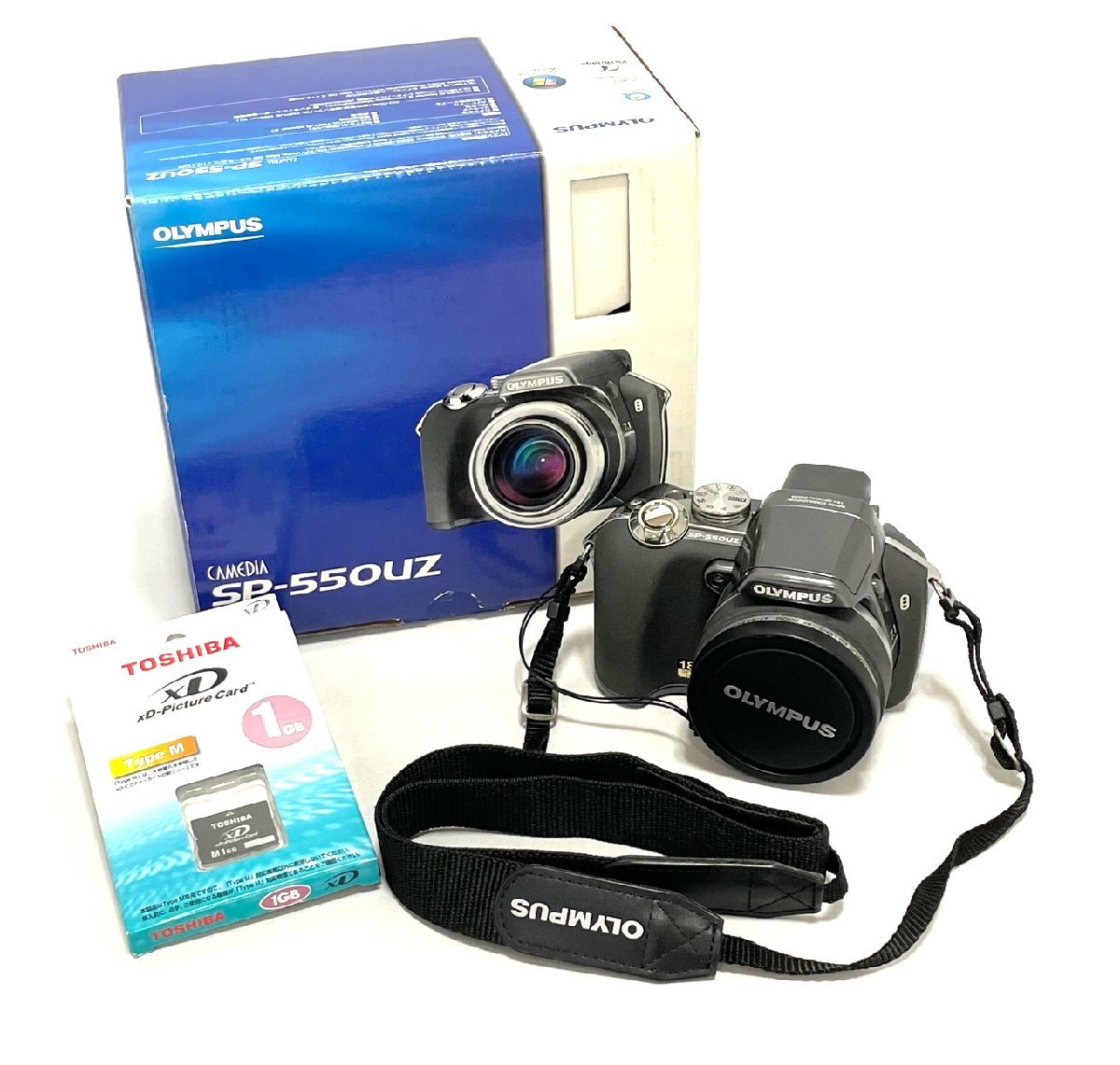 ☆動作確認済　OLYMPUS　CAMEDIA　オリンパス　キャメディア　SP-550UZ　コンパクト デジタルカメラ　グレー