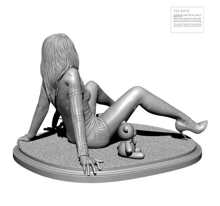 アクションフィギュア　女性ヘッド　素体　レジンキット　ガレージキット　75mm 未塗装　未組み立て_4