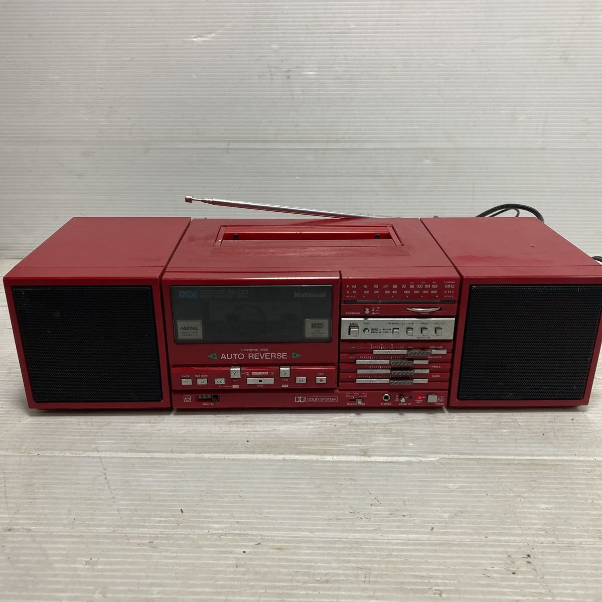 ◆National ラジオカセットレコーダー レトロ RX-C20