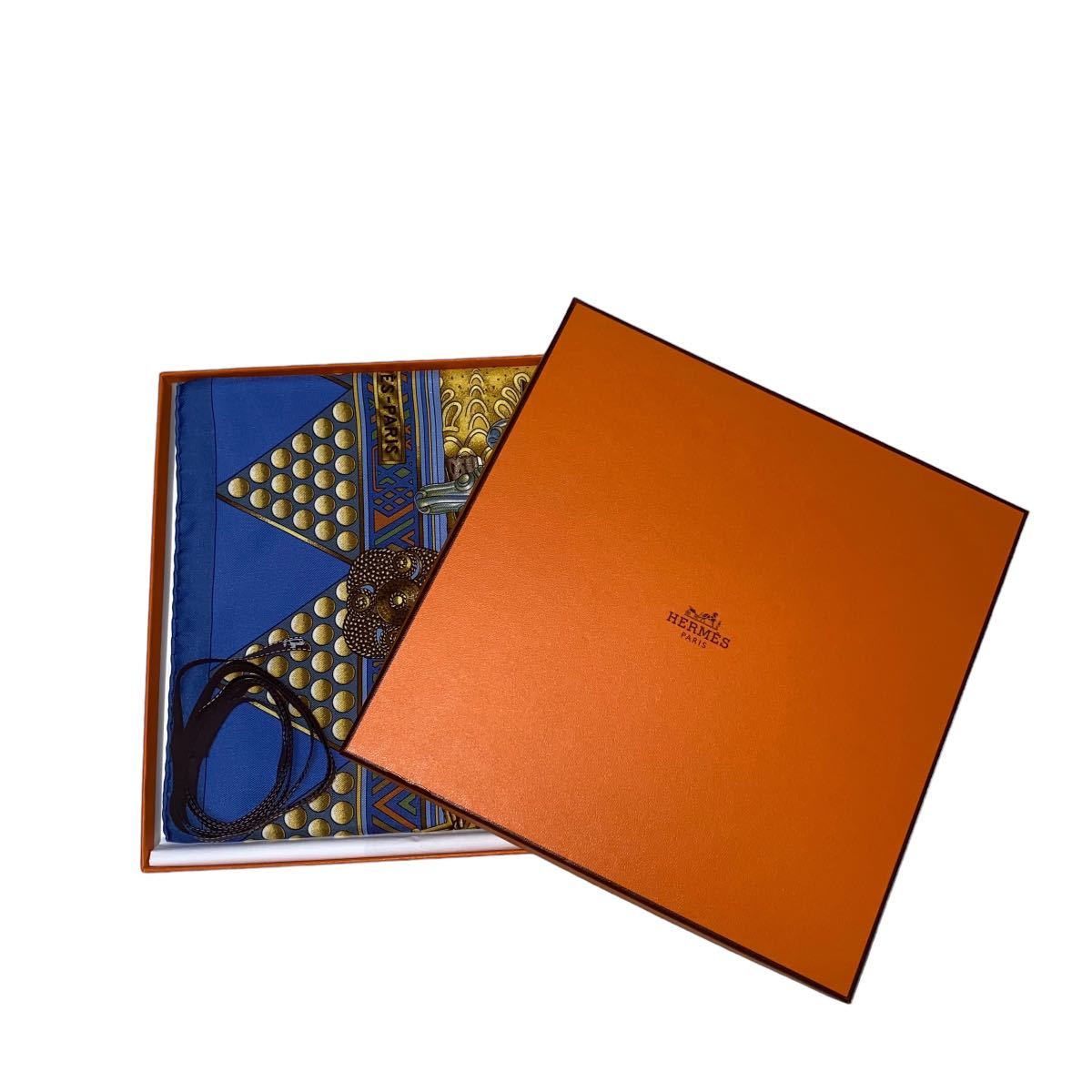 1円 新品未使用品 エルメス カレ90 大判 スカーフ シルク HERMES L'OR
