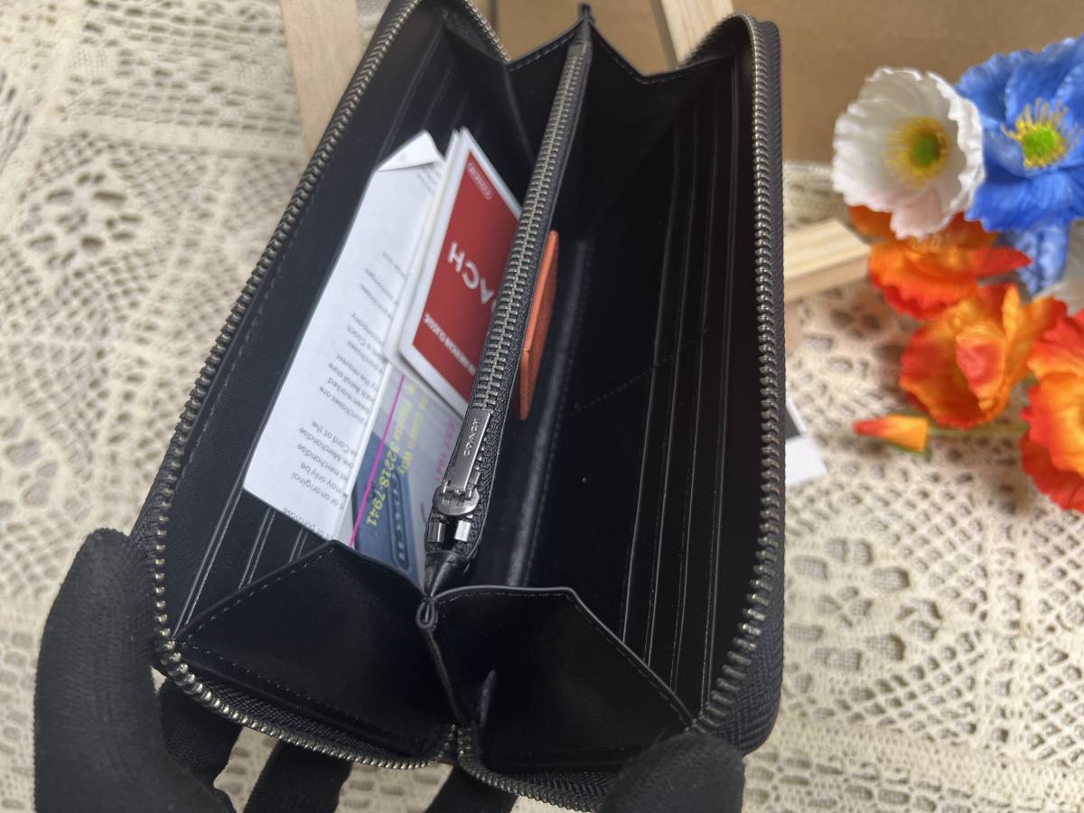 コーチ COACH 長財布 財布 シグネチャー レザー ジップアラウンド 