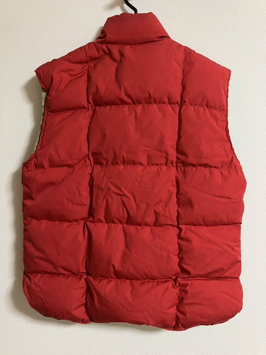 エディーバウアー Eddie Bauer グースダウンベスト メンズM 赤 古着