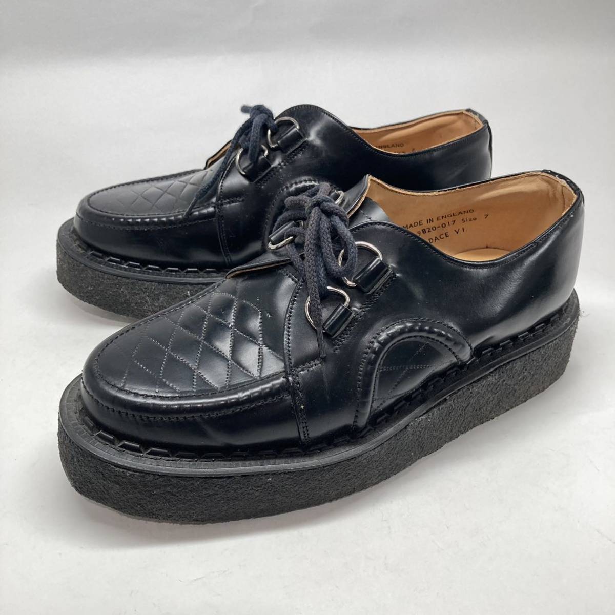 即決!定番! GEORGE COX DACE Ⅵ 黒 サイズ UK 7 9820 - 017 / ジョージコックス ダイス ラバーソール made in England