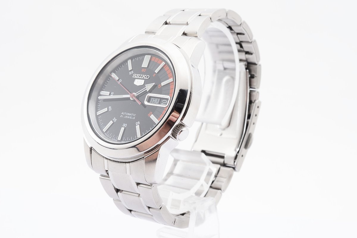 SEIKO5 セイコー5 オートマチック　21石　デイデイト　裏スケ　腕時計 稼働品 セイコー ファイブ デイデイト 裏スケ 自動巻き メンズ 腕時計