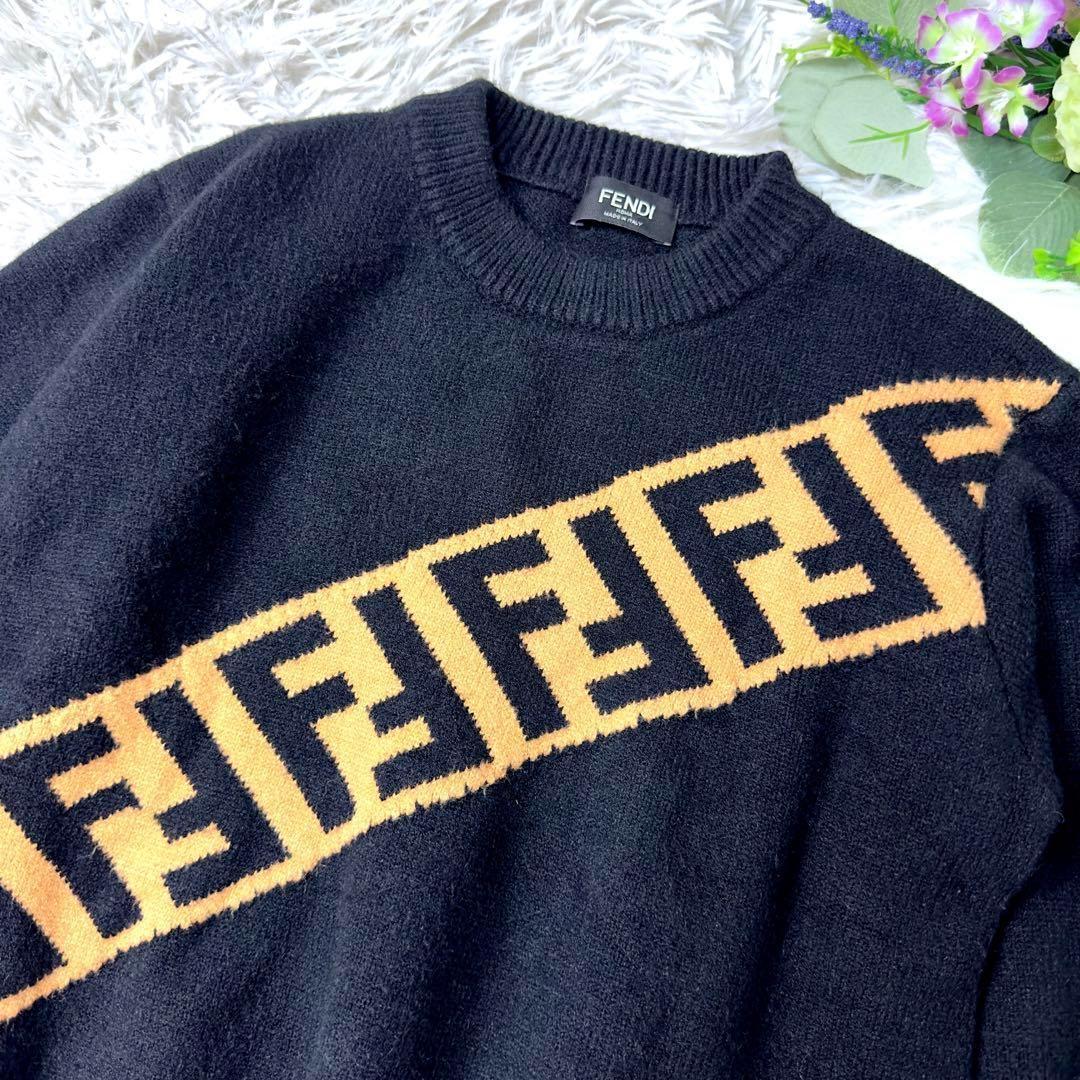 1円 極美品 19AW FENDI フェンディ ダブルFモチーフ ズッカ柄 ロゴ
