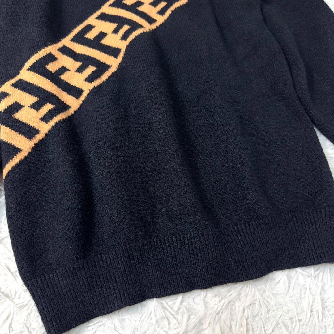 1円 極美品 19AW FENDI フェンディ ダブルFモチーフ ズッカ柄 ロゴ