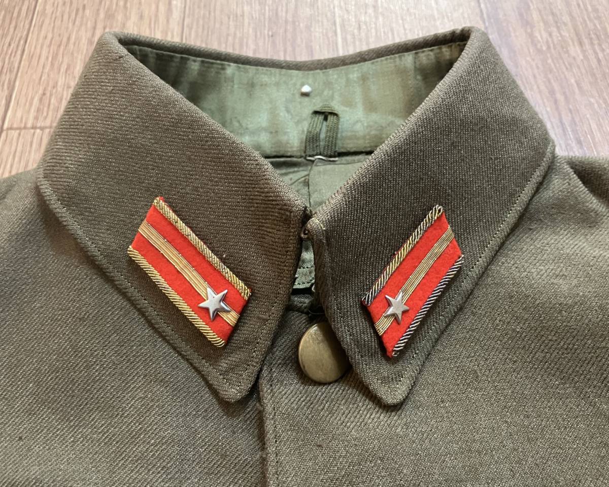 蔵出し//旧日本軍 大日本帝国 陸軍 将校 軍服 上衣 上着 襟章 四號