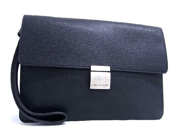 1円 ■美品■ LOUIS VUITTON ルイヴィトン M30782 タイガ セレンガ セカンドバッグ クラッチバッグ メンズ ブラック系 AS4337