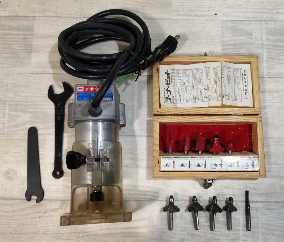 K-31) （動作品） マキタ トリマ トリマー 3701 ビット付き 大日商 Yahoo!オークション -「マキタ
