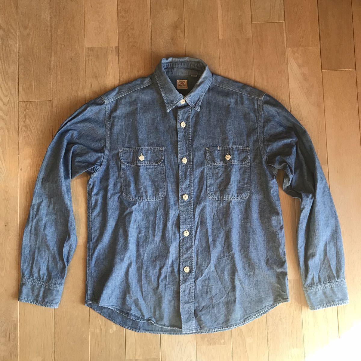 シュガーケーン シャンブレーシャツ M sugar cane 東洋エンタープライズ 長袖 ブルー