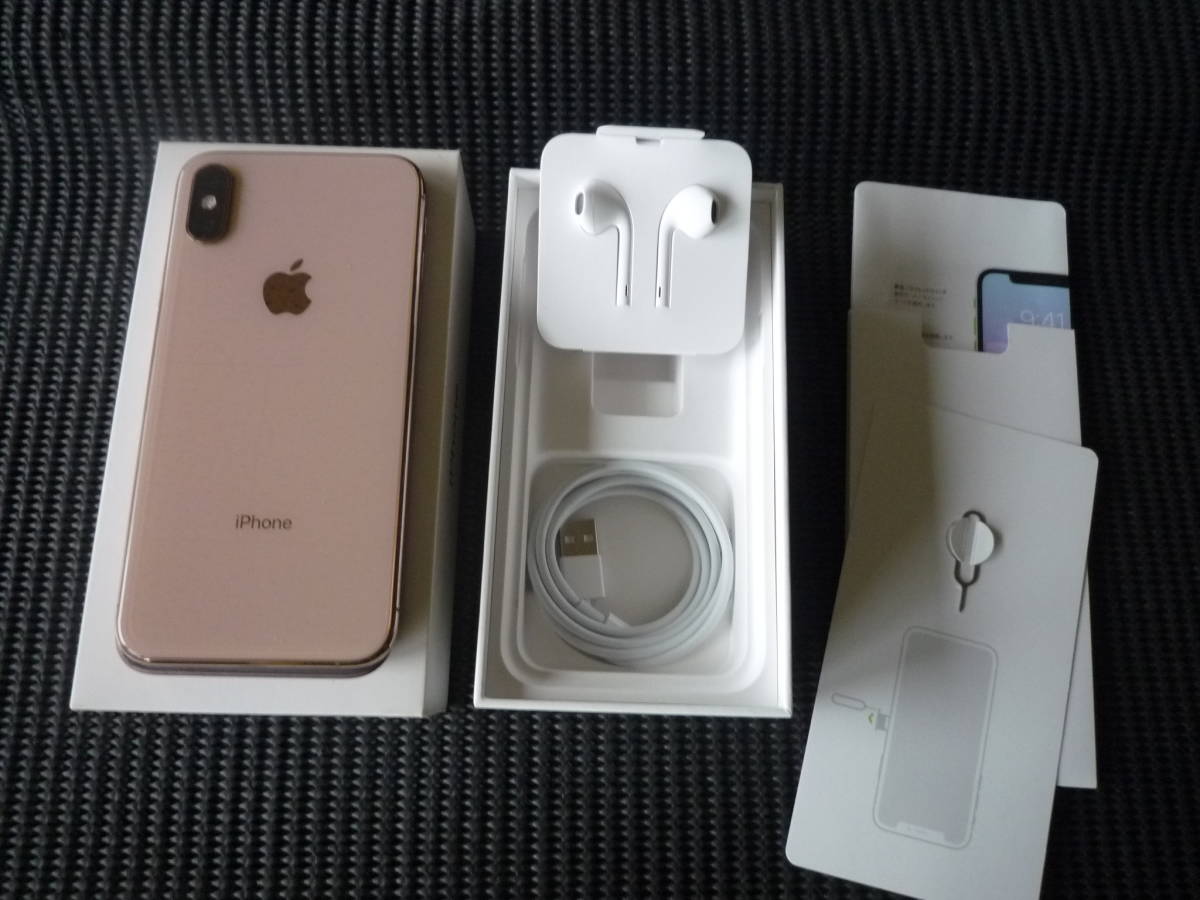iPhone XS ゴールド 64GB SIMロック解除済み 美品中古 iPhone 64GB