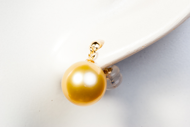 ☆【今月の大特価】高級白蝶ゴールド真珠9.9Ｘ9.9ｍｍＫ18YGぶら下がりピアス 230713-4309_6