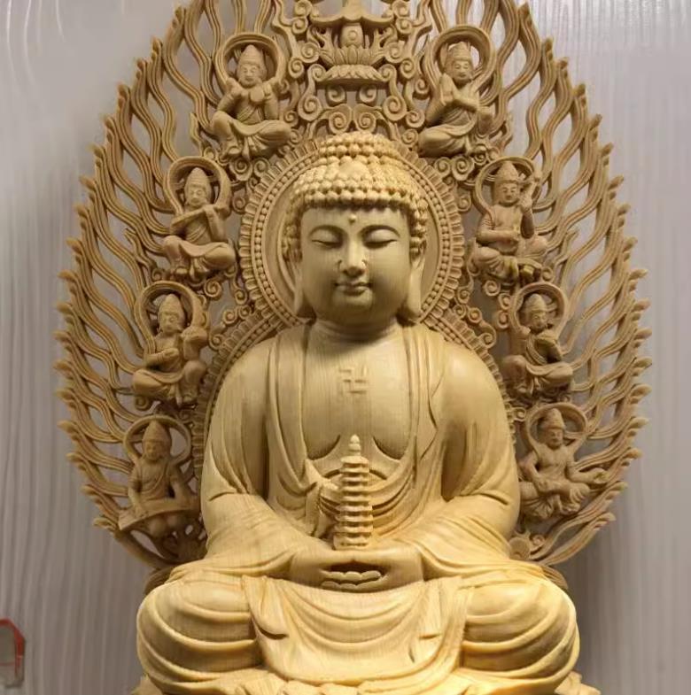 薬師如来 薬師仏像 開運風水 鎮宅辟邪 木彫仏像 彫刻工芸品 高28cm