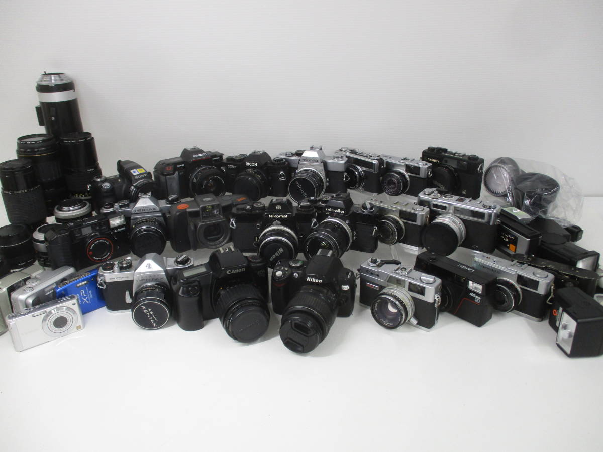 2310KK-003 Canon キャノン/Nikon ニコン/PENTAX ペンタックス 等 フィルムカメラ レンズ 大量おまとめ ジャンク品