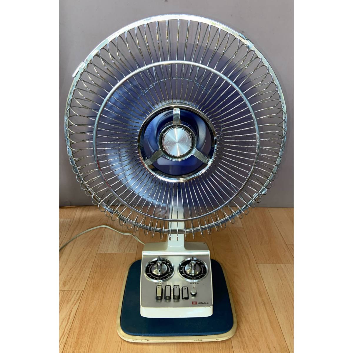 電化製品 昭和レトロ 扇風機 HITACHI DESK FAN 当時物 通電確認済み 現状品