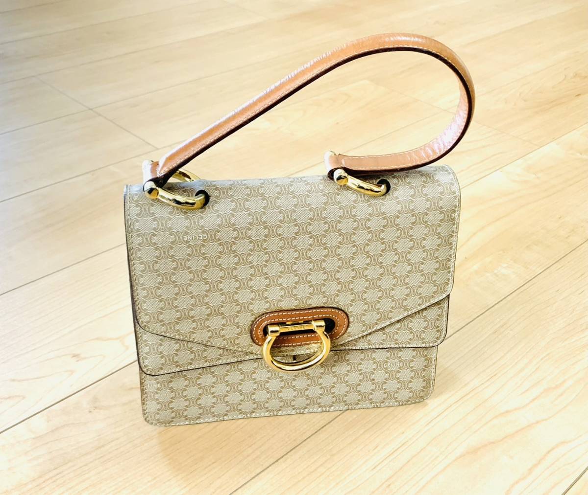 数量限定，HOT セリーヌ CELINE ハンドバッグ オールド マカダム柄 
