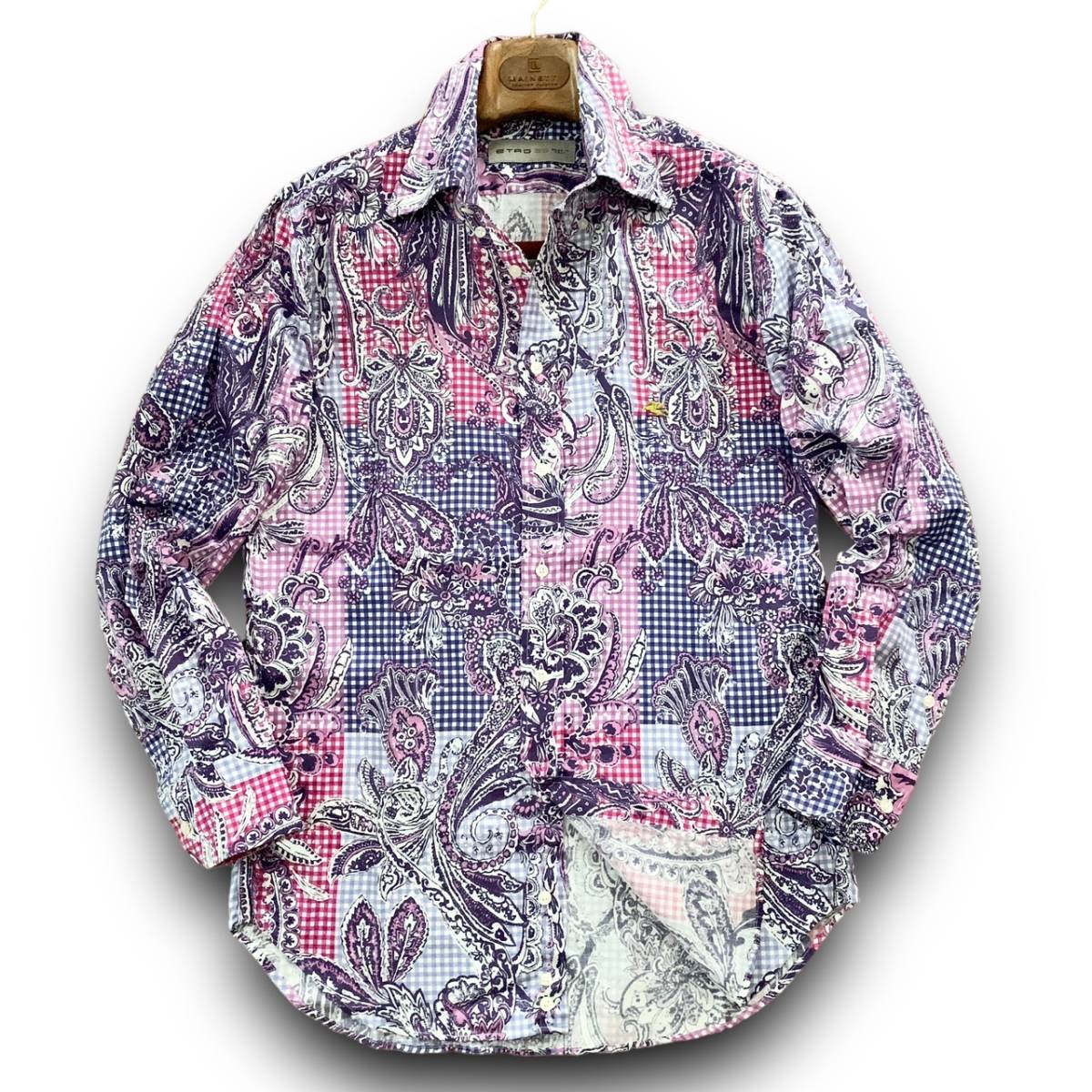 A16 美品 定価6万 Mぐらい 39サイズ『エトロ ETRO』鮮やかなチェックと 
