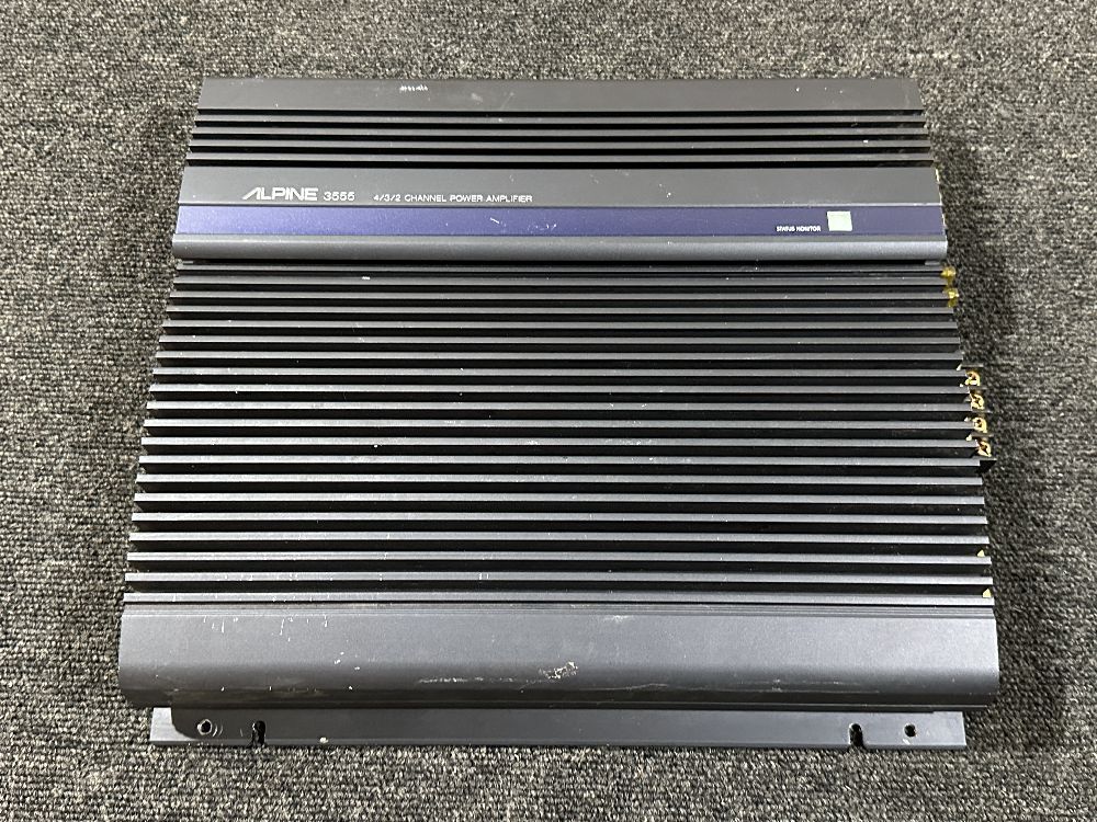 170●〇 ALPINE 3555 4CH パワーアンプ / アルパイン カーアンプ カーオーディオ 〇●